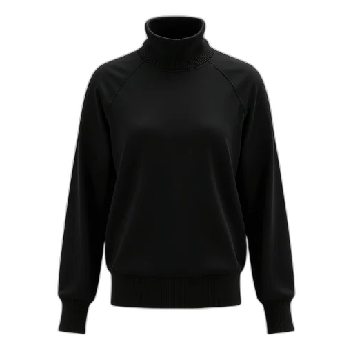 jacket, dark, black, turtleneck transparent PNG cut-out