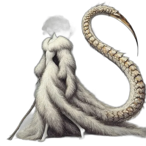 creature, hair, dragon, animal transparent PNG cut-out