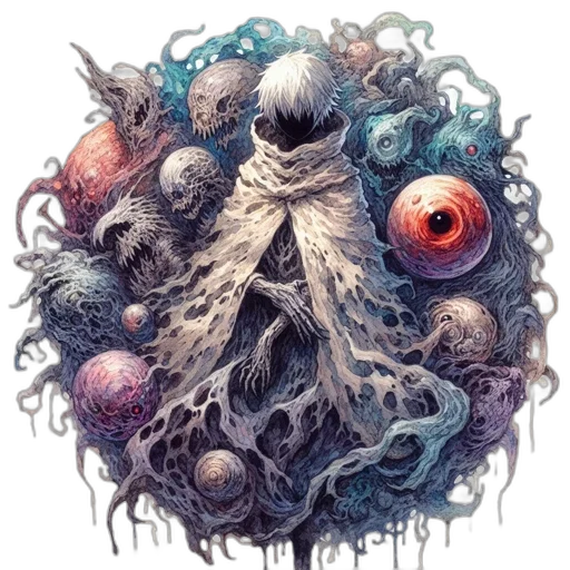 creature, mask, face, dress transparent PNG cut-out