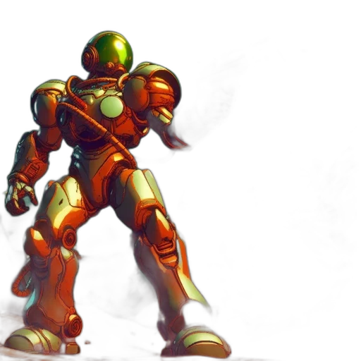robot, weapon, concept art, 3d render transparent PNG cut-out