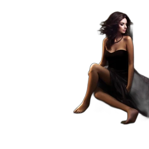 dress, creature, hair, animal transparent PNG cut-out