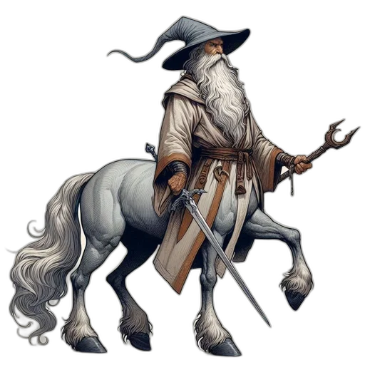 staff, hat, dragon, fantasy art transparent PNG cut-out