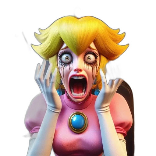 face, mask, creature, 3d render transparent PNG cut-out