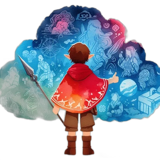 jacket, umbrella, concept art, fantasy art transparent PNG cut-out