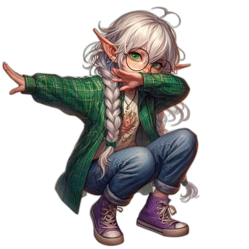 jacket, staff, creature, weapon transparent PNG cut-out