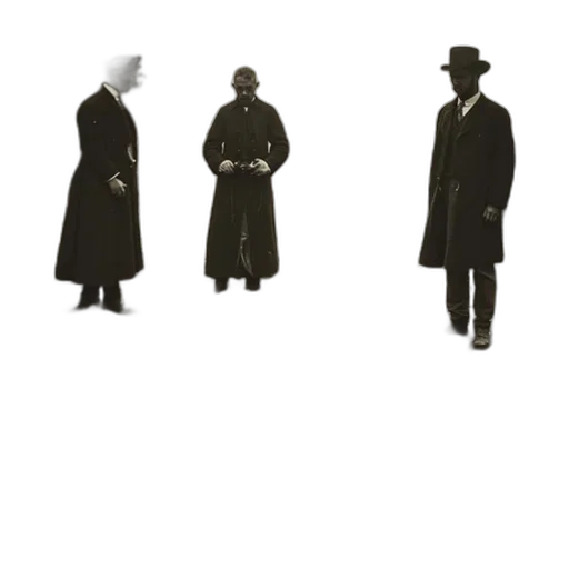 staff, jacket, hat, dress transparent PNG cut-out