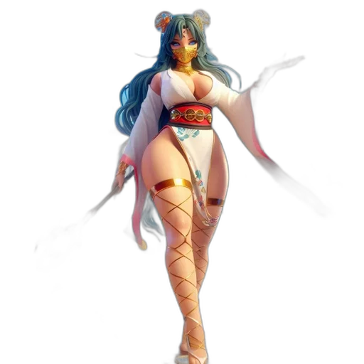 dress, concept art, fantasy art, 3d render transparent PNG cut-out