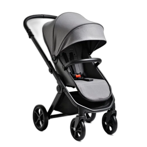 modern, baby, stroller, sleek transparent PNG cut-out