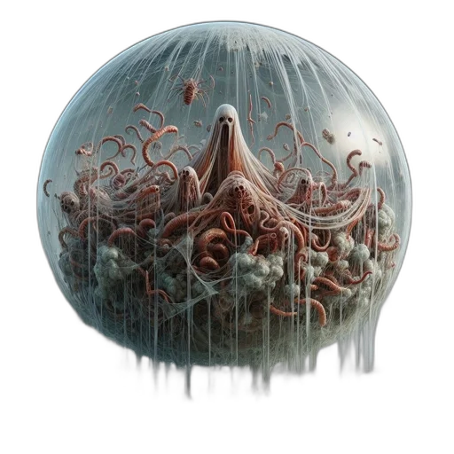 creature, hair, umbrella, concept art transparent PNG cut-out