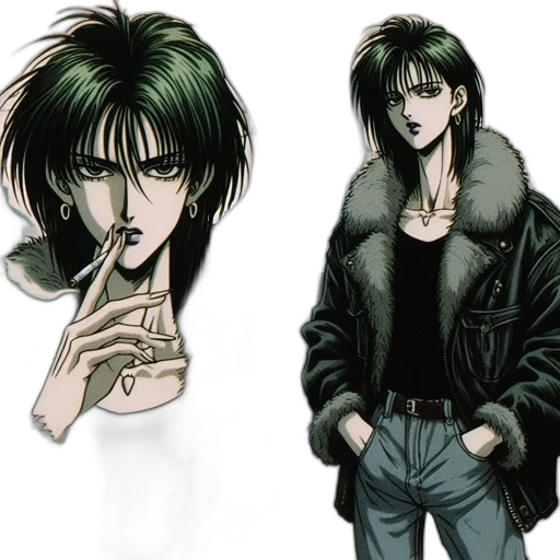 jacket, concept art, comic book art, cyberpunk transparent PNG cut-out