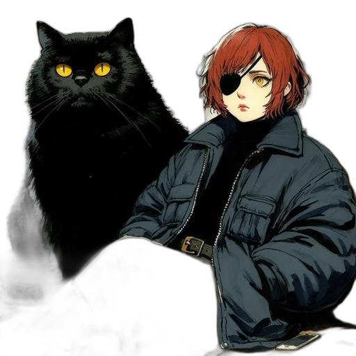 jacket, animal, concept art, cyberpunk transparent PNG cut-out