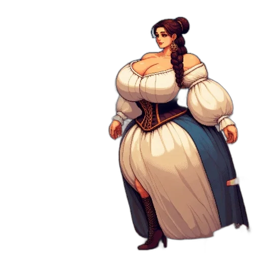 dress, staff, concept art, pixel art transparent PNG cut-out