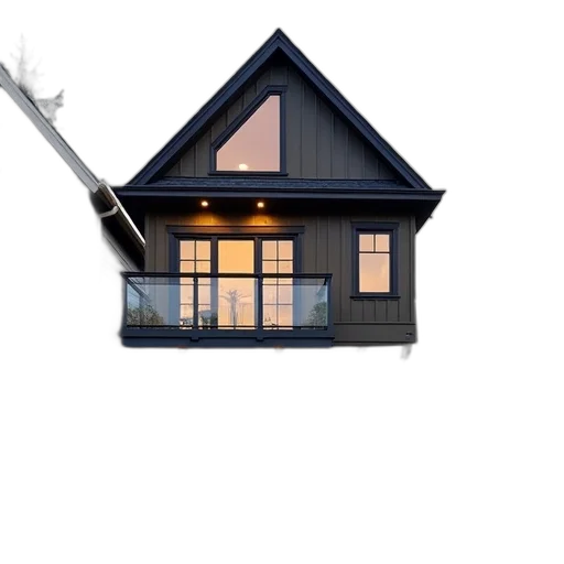 umbrella, building, 3d render, concept art transparent PNG cut-out