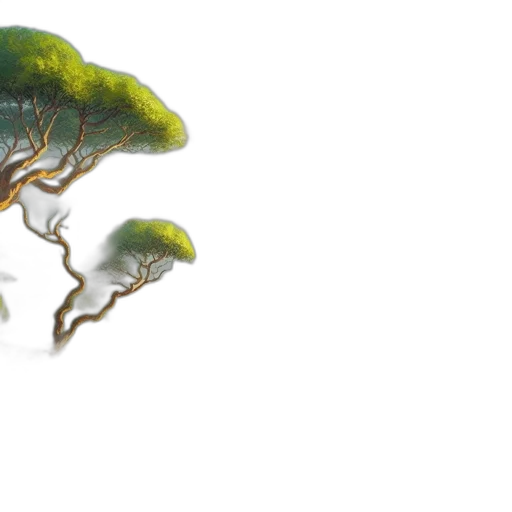 tree, dragon, hair, creature transparent PNG cut-out