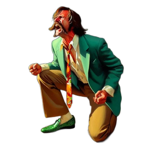 jacket, staff, concept art, pixel art transparent PNG cut-out