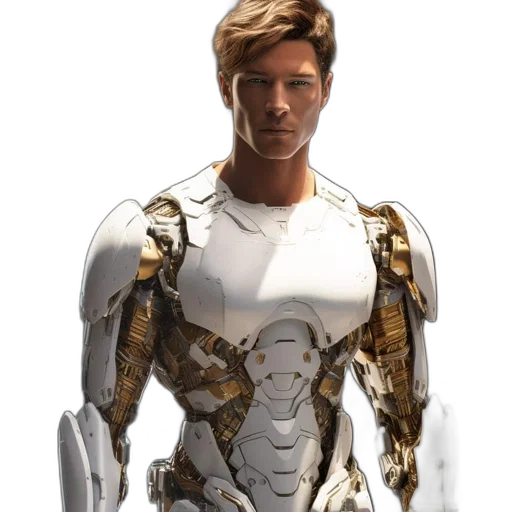 robot, jacket, concept art, comic book art transparent PNG cut-out