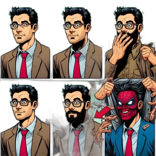 mask, face, comic book art, concept art transparent PNG cut-out