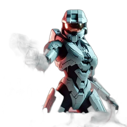 robot, weapon, concept art, 3d render transparent PNG cut-out