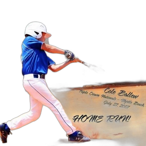 watercolor, concept art, young, baseball transparent PNG cut-out