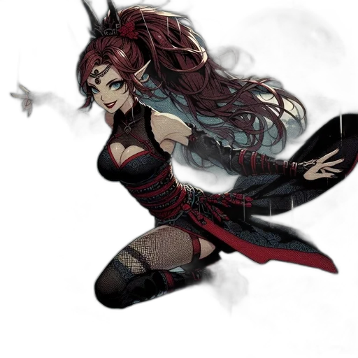dress, staff, fantasy art, concept art transparent PNG cut-out