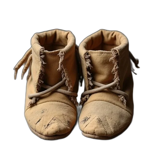 shoes, photorealistic, 3d render, earth tones transparent PNG cut-out