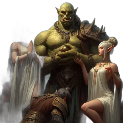 fantasy art, concept art, comic book art, fire transparent PNG cut-out