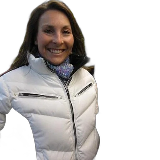 jacket, staff, woman, white transparent PNG cut-out