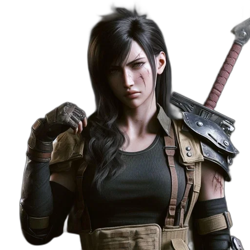 concept art, fantasy art, cyberpunk, photorealistic transparent PNG cut-out