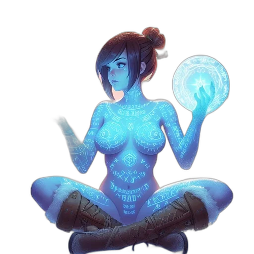 dress, staff, jewelry, creature transparent PNG cut-out