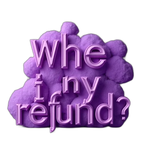 3d render, purple, words, when transparent PNG cut-out