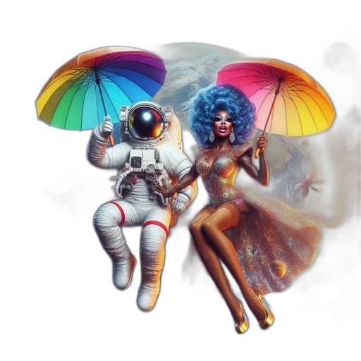 umbrella, mask, robot, concept art transparent PNG cut-out