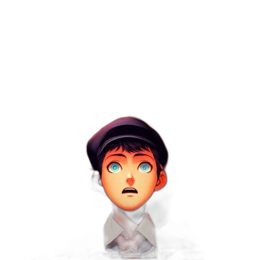 face, hat, staff, robot transparent PNG cut-out