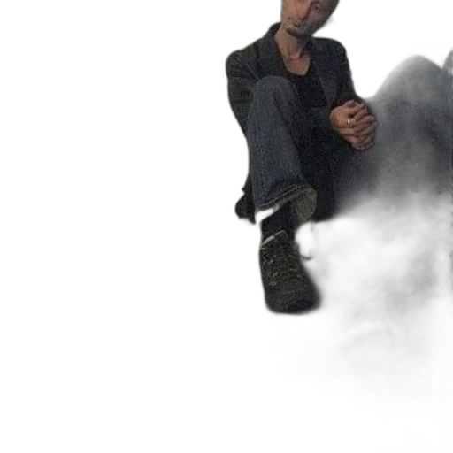 jacket, shoes, creature, staff transparent PNG cut-out