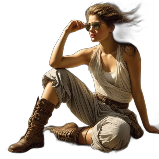fantasy art, concept art, comic book art, photorealistic transparent PNG cut-out