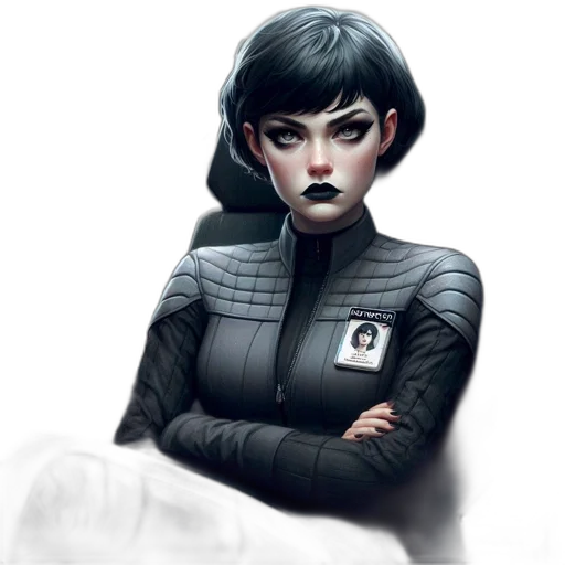 jacket, staff, face, robot transparent PNG cut-out