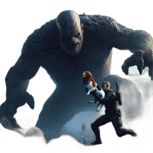 creature, concept art, 3d render, comic book art transparent PNG cut-out