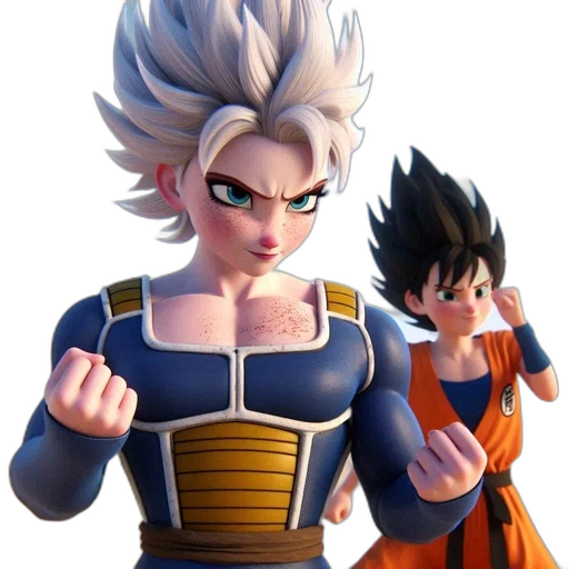 3d render, concept art, anime, comic book art transparent PNG cut-out