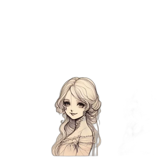 staff, hair, dress, face transparent PNG cut-out