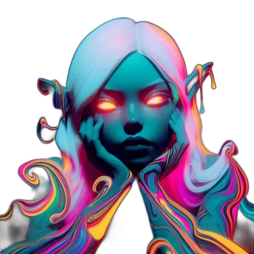 face, mask, creature, cyberpunk transparent PNG cut-out