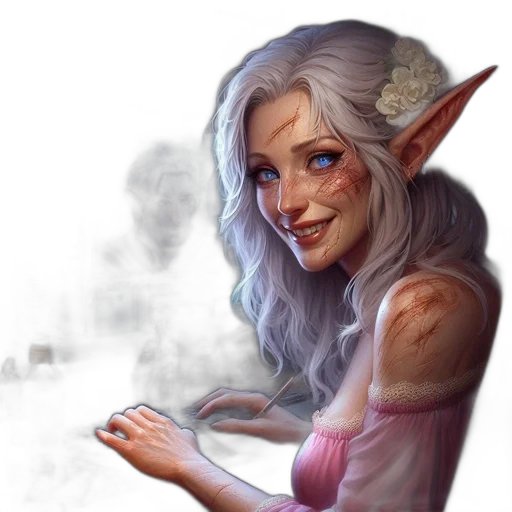 face, dragon, staff, fantasy art transparent PNG cut-out