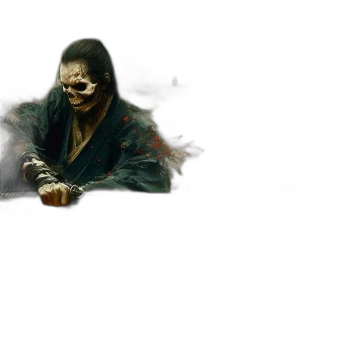 mask, creature, staff, weapon transparent PNG cut-out