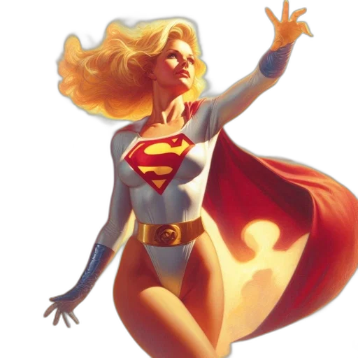 comic book art, concept art, woman, white transparent PNG cut-out