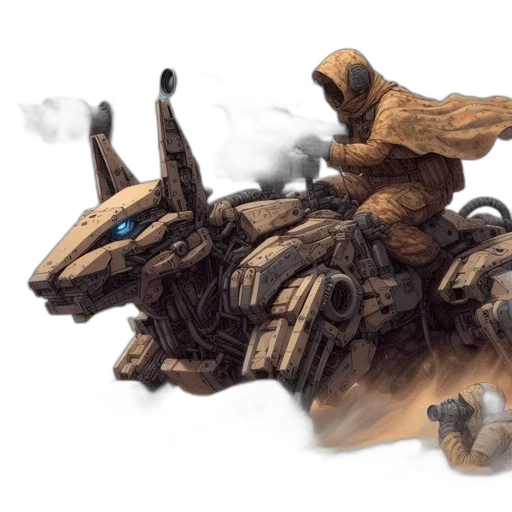 dragon, robot, creature, weapon transparent PNG cut-out
