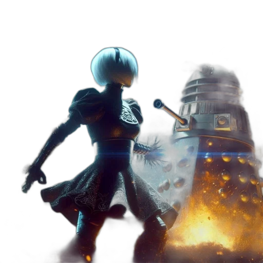 robot, concept art, fantasy art, comic book art transparent PNG cut-out