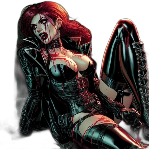 comic book art, concept art, cyberpunk, fantasy art transparent PNG cut-out