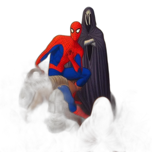 mask, creature, umbrella, jacket transparent PNG cut-out