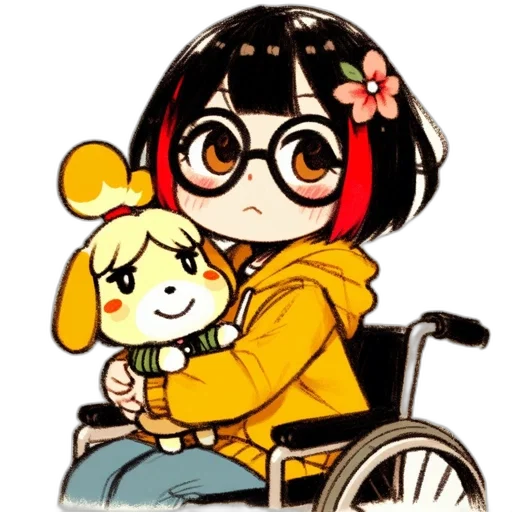 staff, animal, anime, cartoon transparent PNG cut-out