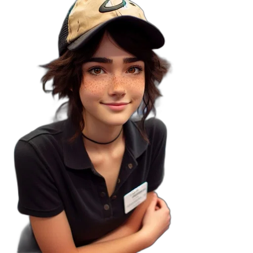 hat, staff, face, jacket transparent PNG cut-out