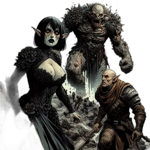 comic book art, concept art, fantasy art, woman transparent PNG cut-out