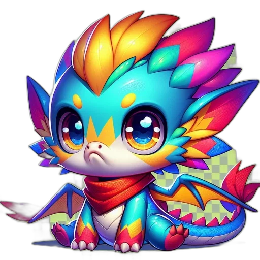 dragon, staff, creature, fantasy art transparent PNG cut-out